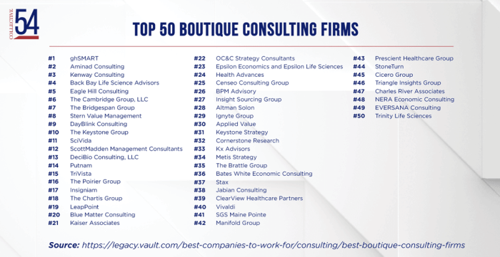 The 50 Best Boutique Consulting Firms in 2023